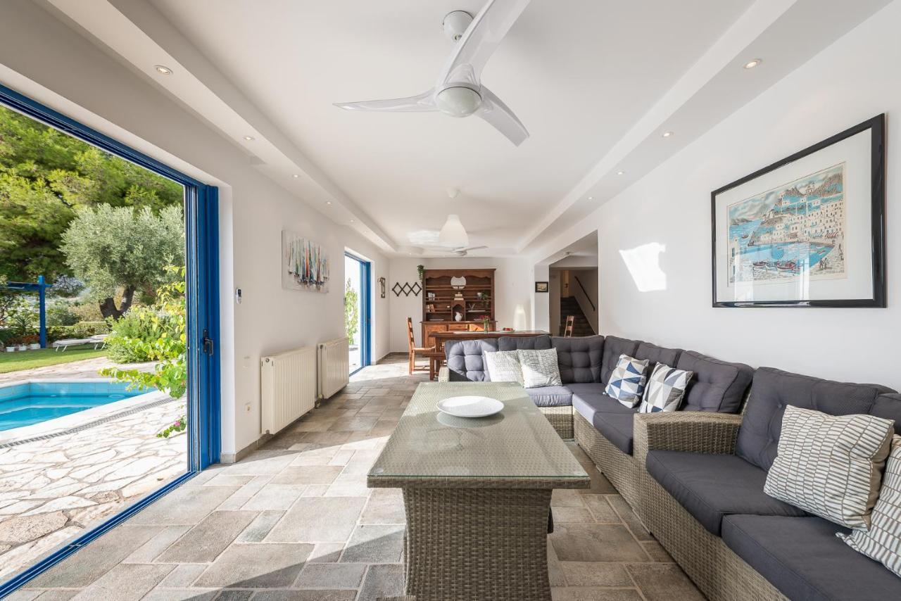 Summer Villa Pasiphae Private Pool - Bbq -Beach 2Min Cap Cap Sounion Extérieur photo