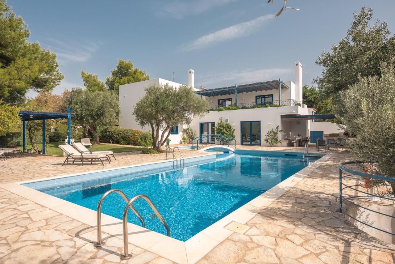 Summer Villa Pasiphae Private Pool - Bbq -Beach 2Min Cap Cap Sounion Extérieur photo