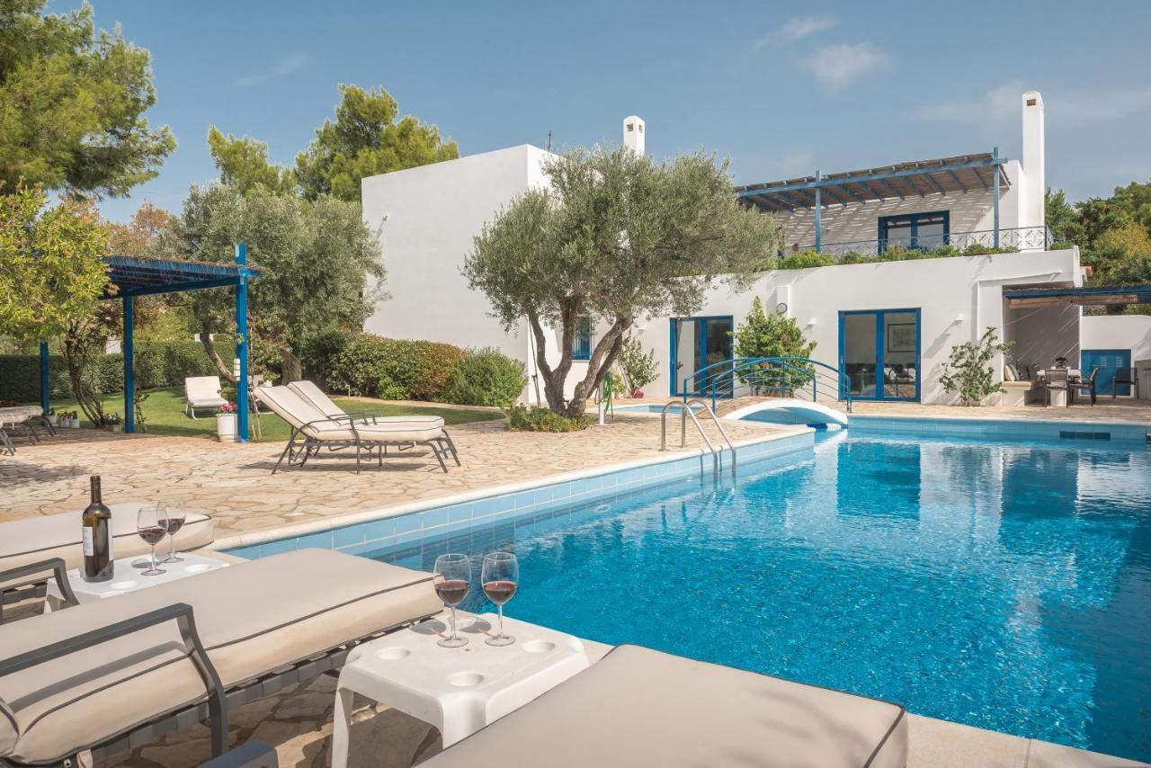 Summer Villa Pasiphae Private Pool - Bbq -Beach 2Min Cap Cap Sounion Extérieur photo