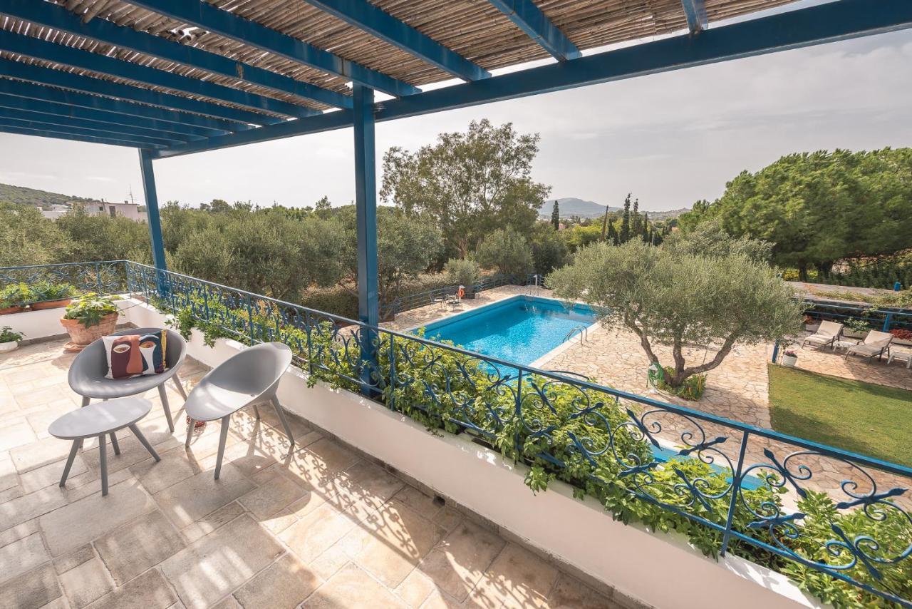 Summer Villa Pasiphae Private Pool - Bbq -Beach 2Min Cap Cap Sounion Extérieur photo